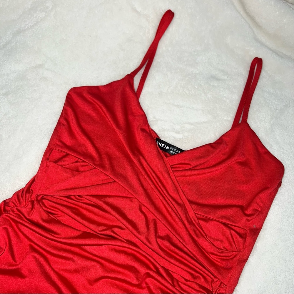 Shein Sexy Criss-Cross Ruched Mini Dress